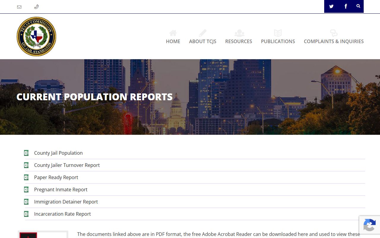 Wilbarger County inmate population TCJS population reports